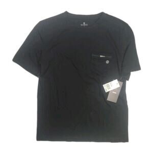 Balance Collection Boys Black Short Sleeve Zipper Pocket T-Shirt Size L